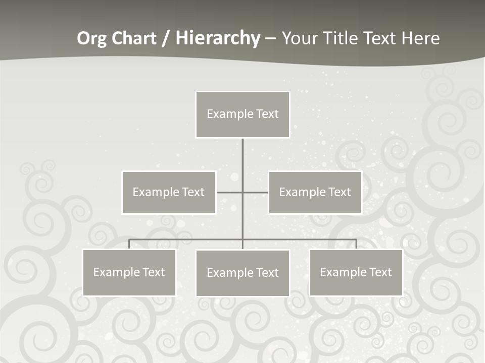 A Gray And White Background With Swirls On It PowerPoint Template