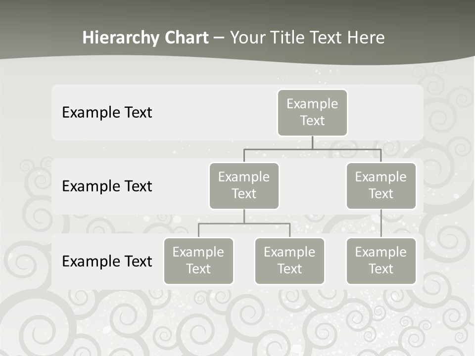 A Gray And White Background With Swirls On It PowerPoint Template