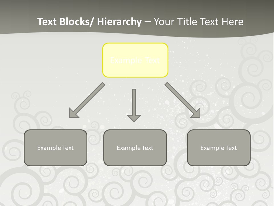 A Gray And White Background With Swirls On It PowerPoint Template