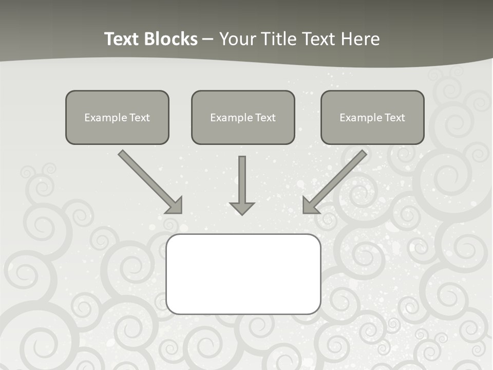 A Gray And White Background With Swirls On It PowerPoint Template