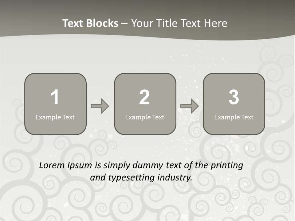 A Gray And White Background With Swirls On It PowerPoint Template