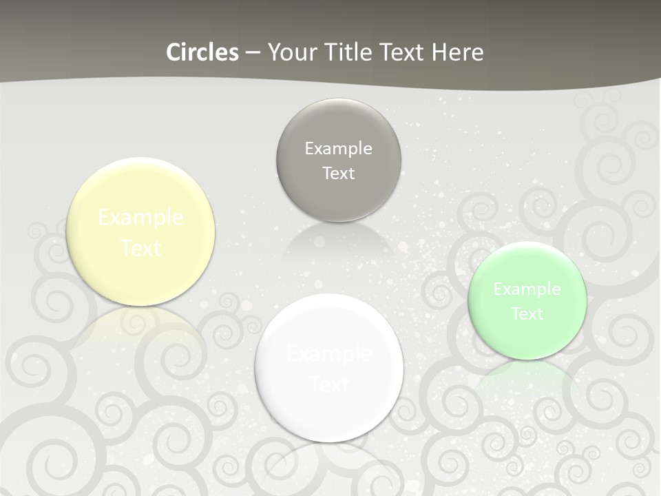 A Gray And White Background With Swirls On It PowerPoint Template