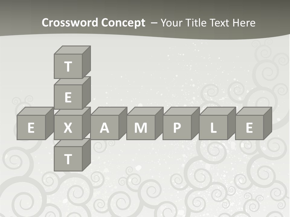 A Gray And White Background With Swirls On It PowerPoint Template