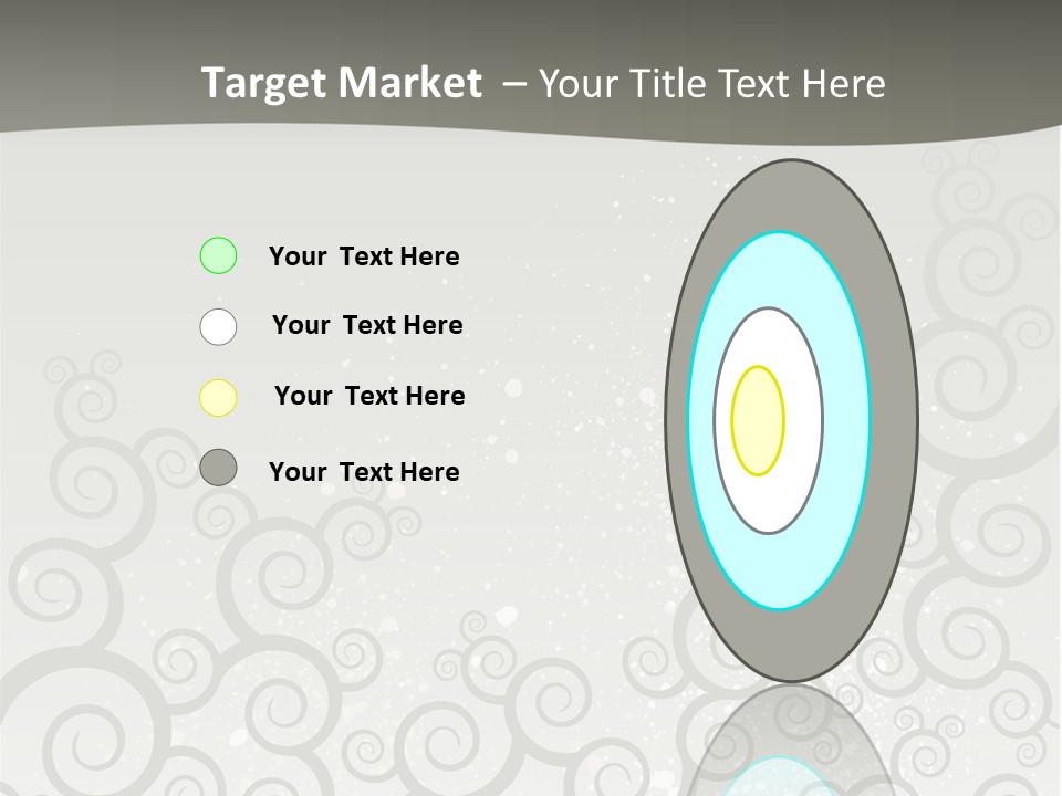 A Gray And White Background With Swirls On It PowerPoint Template