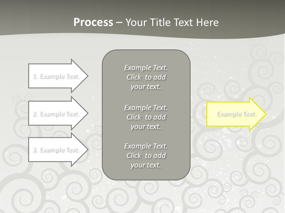 A Gray And White Background With Swirls On It PowerPoint Template