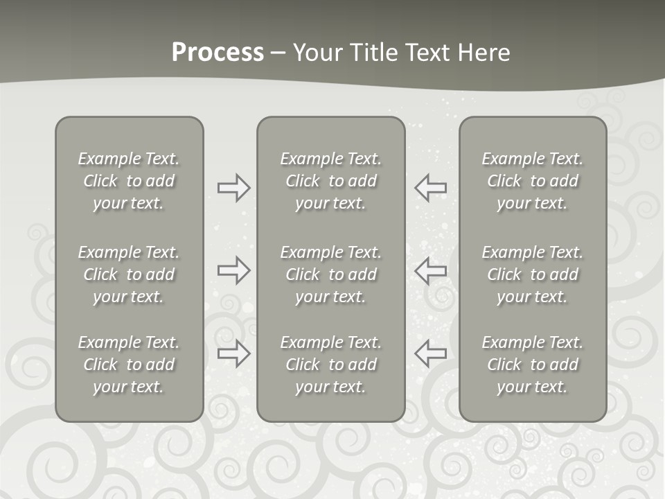 A Gray And White Background With Swirls On It PowerPoint Template