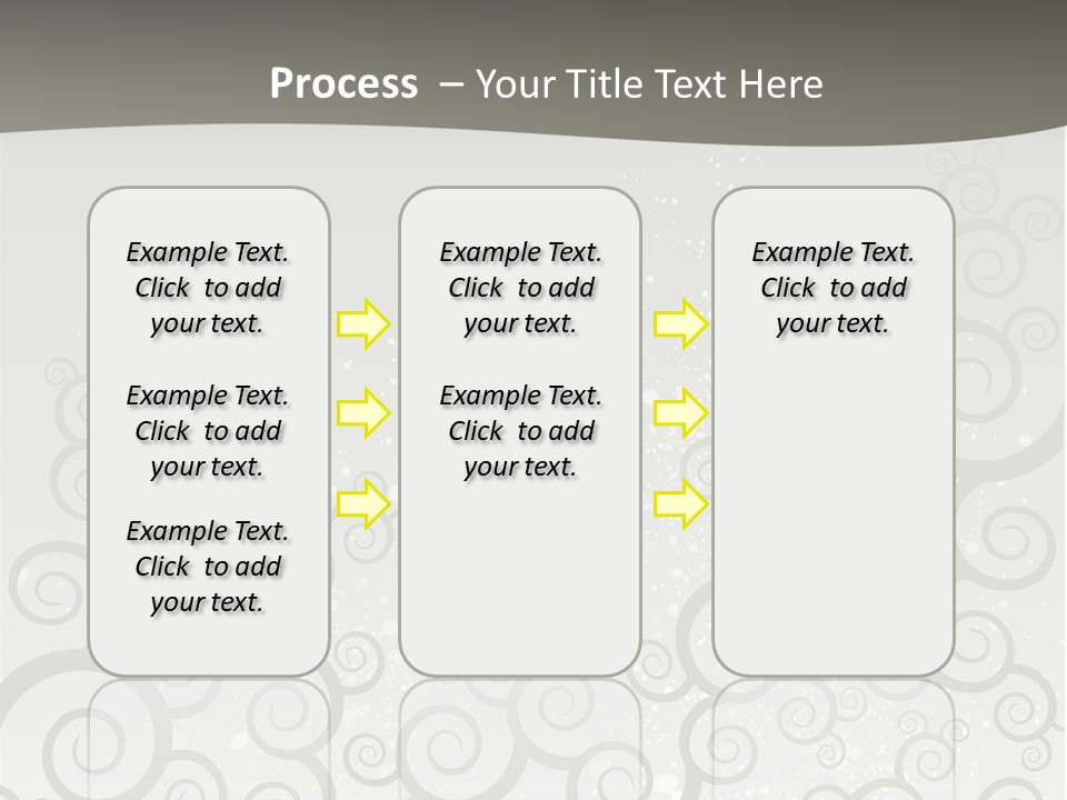 A Gray And White Background With Swirls On It PowerPoint Template