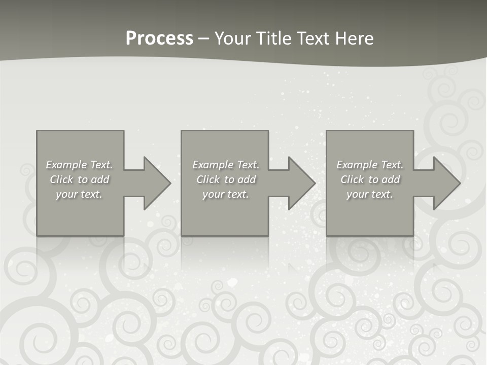 A Gray And White Background With Swirls On It PowerPoint Template