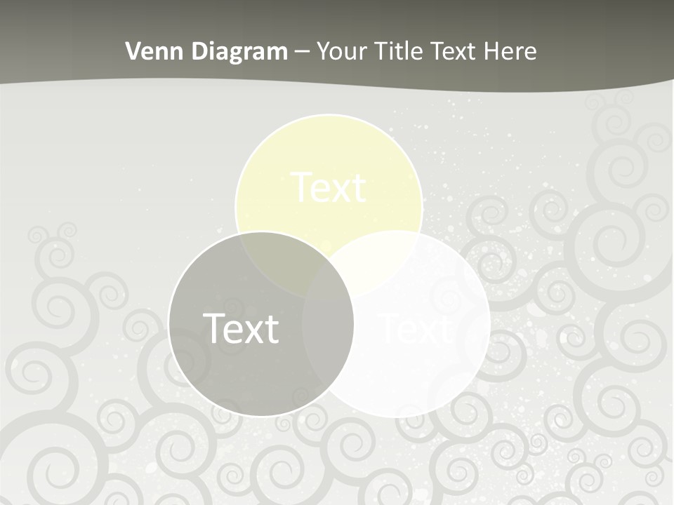 A Gray And White Background With Swirls On It PowerPoint Template