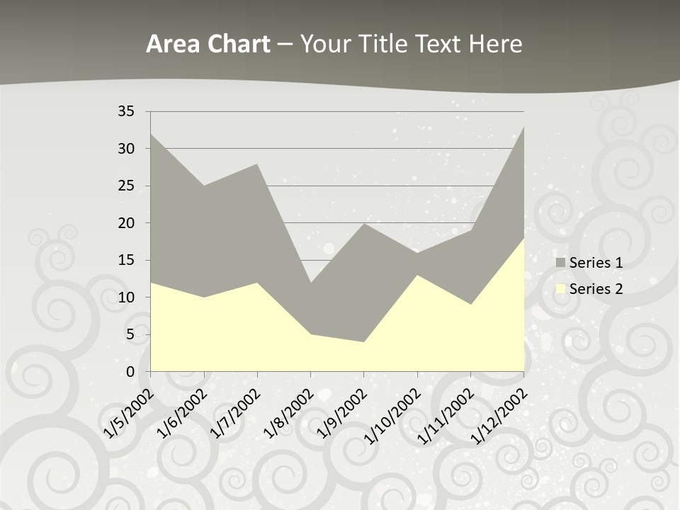 A Gray And White Background With Swirls On It PowerPoint Template