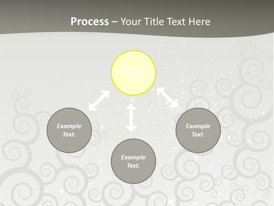 A Gray And White Background With Swirls On It PowerPoint Template