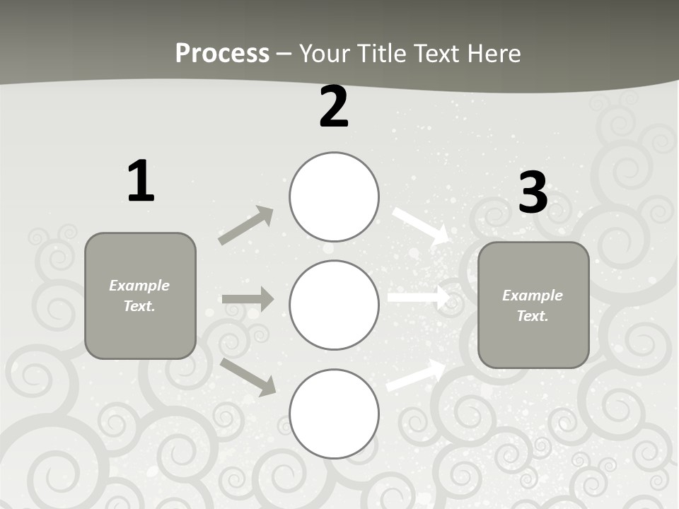 A Gray And White Background With Swirls On It PowerPoint Template