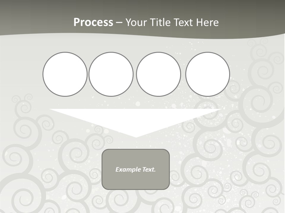 A Gray And White Background With Swirls On It PowerPoint Template