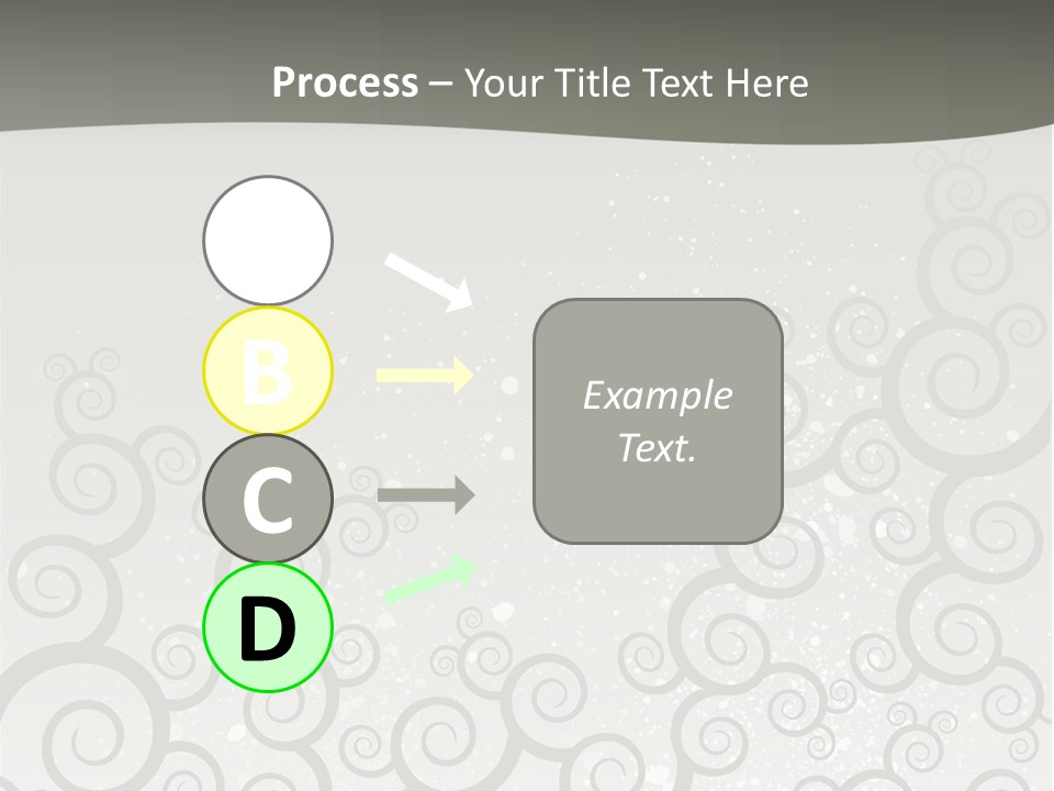 A Gray And White Background With Swirls On It PowerPoint Template