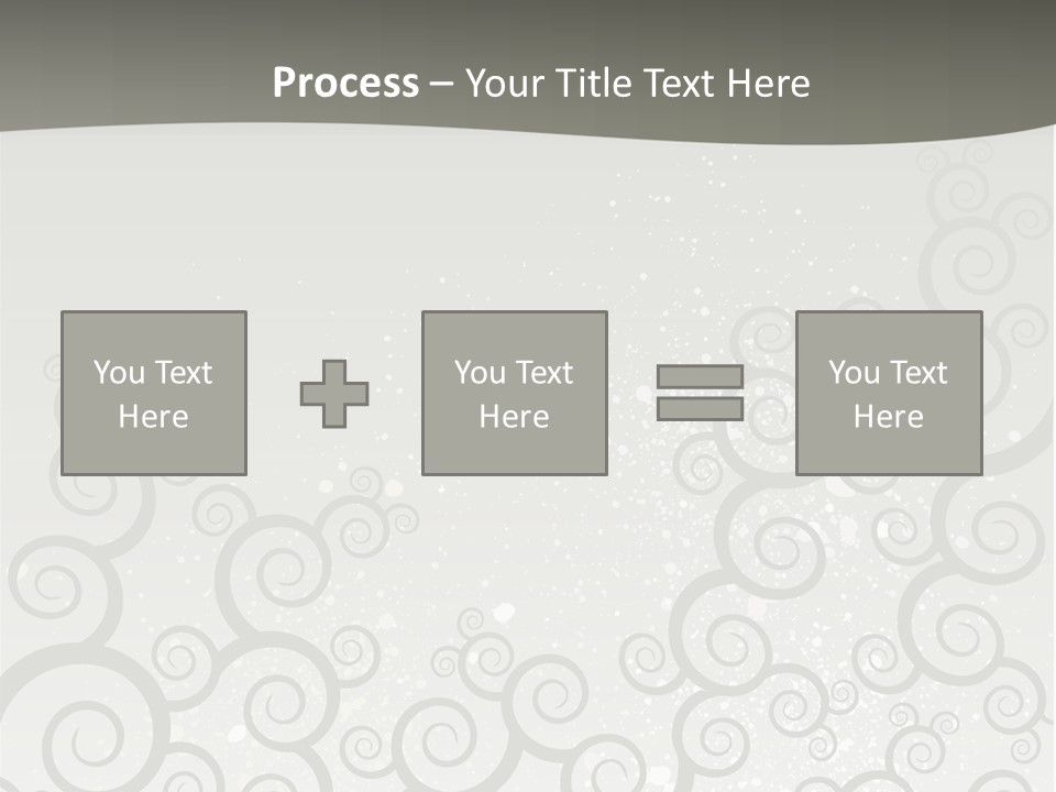 A Gray And White Background With Swirls On It PowerPoint Template