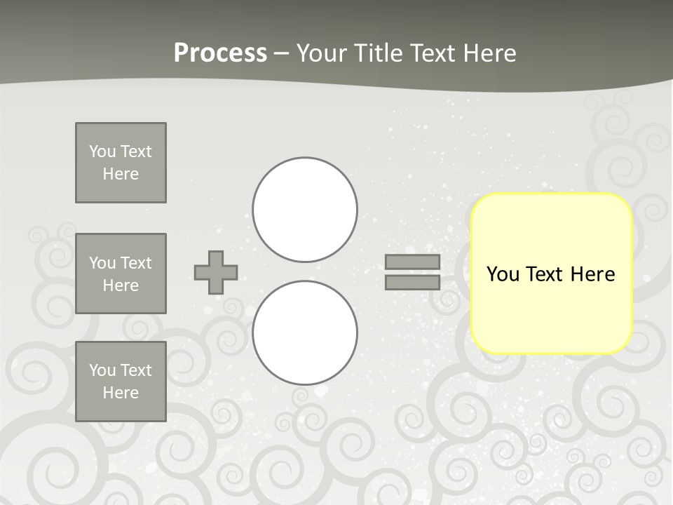 A Gray And White Background With Swirls On It PowerPoint Template