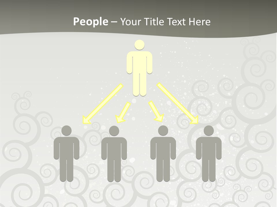 A Gray And White Background With Swirls On It PowerPoint Template