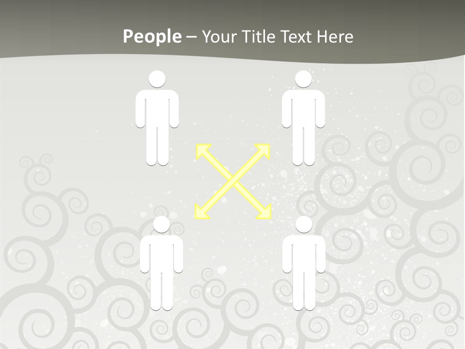 A Gray And White Background With Swirls On It PowerPoint Template