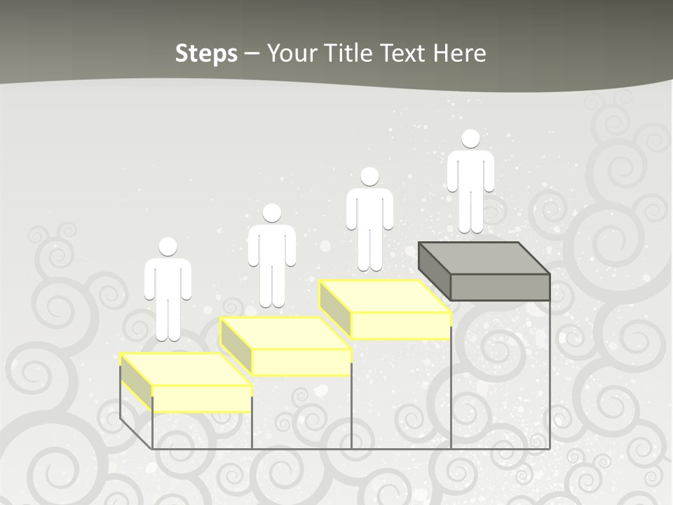 A Gray And White Background With Swirls On It PowerPoint Template