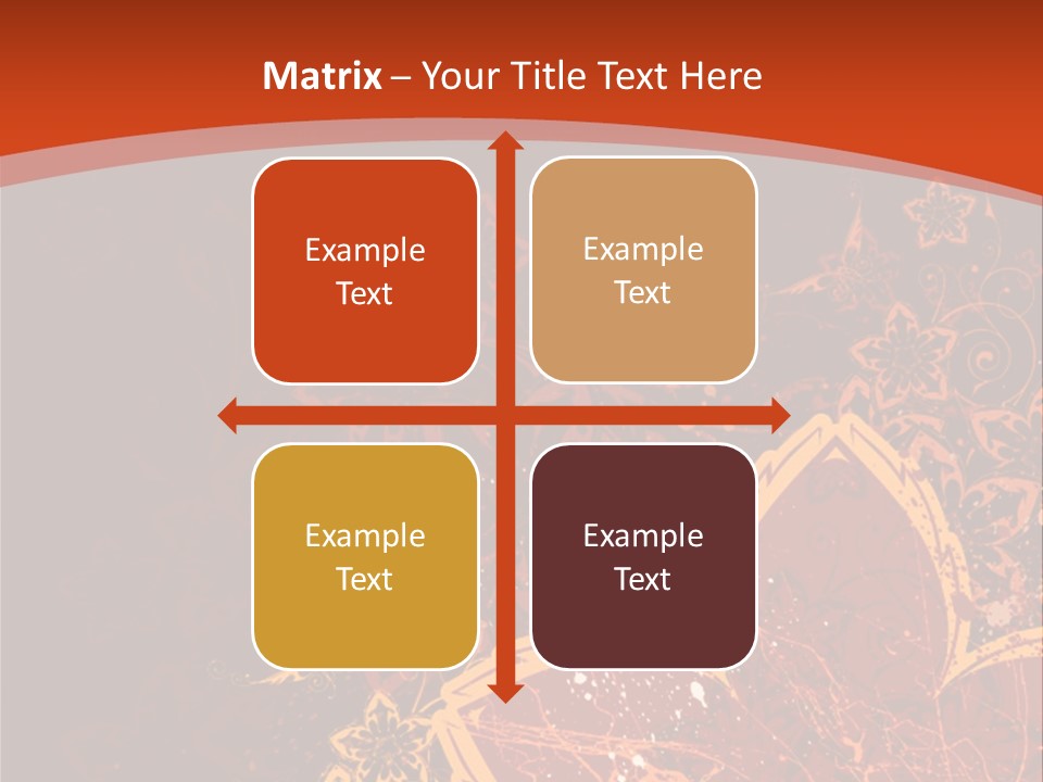 A Red And Yellow Flower Powerpoint Presentation PowerPoint Template