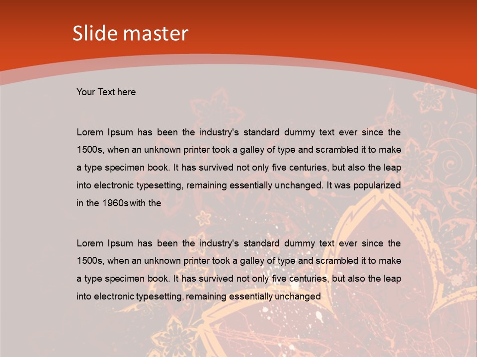 A Red And Yellow Flower Powerpoint Presentation PowerPoint Template