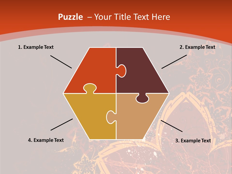 A Red And Yellow Flower Powerpoint Presentation PowerPoint Template