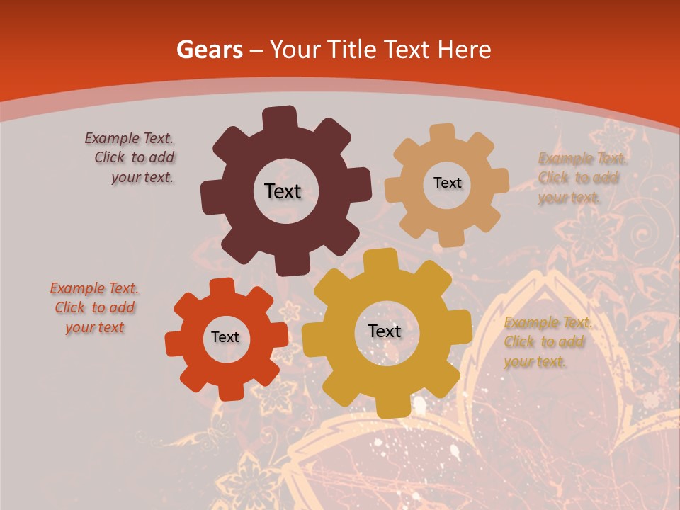 A Red And Yellow Flower Powerpoint Presentation PowerPoint Template