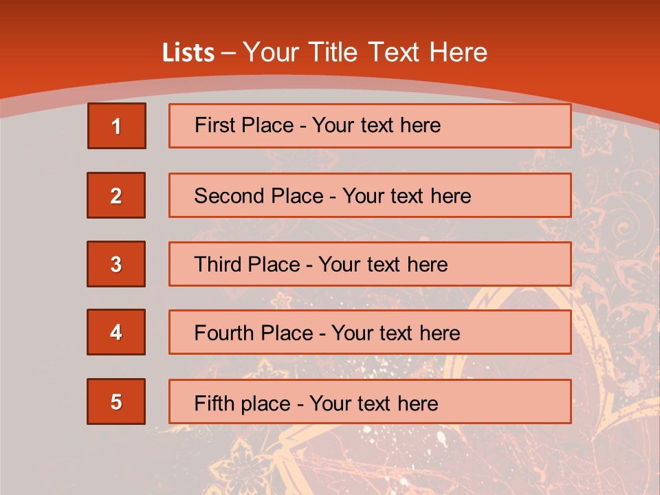 A Red And Yellow Flower Powerpoint Presentation PowerPoint Template