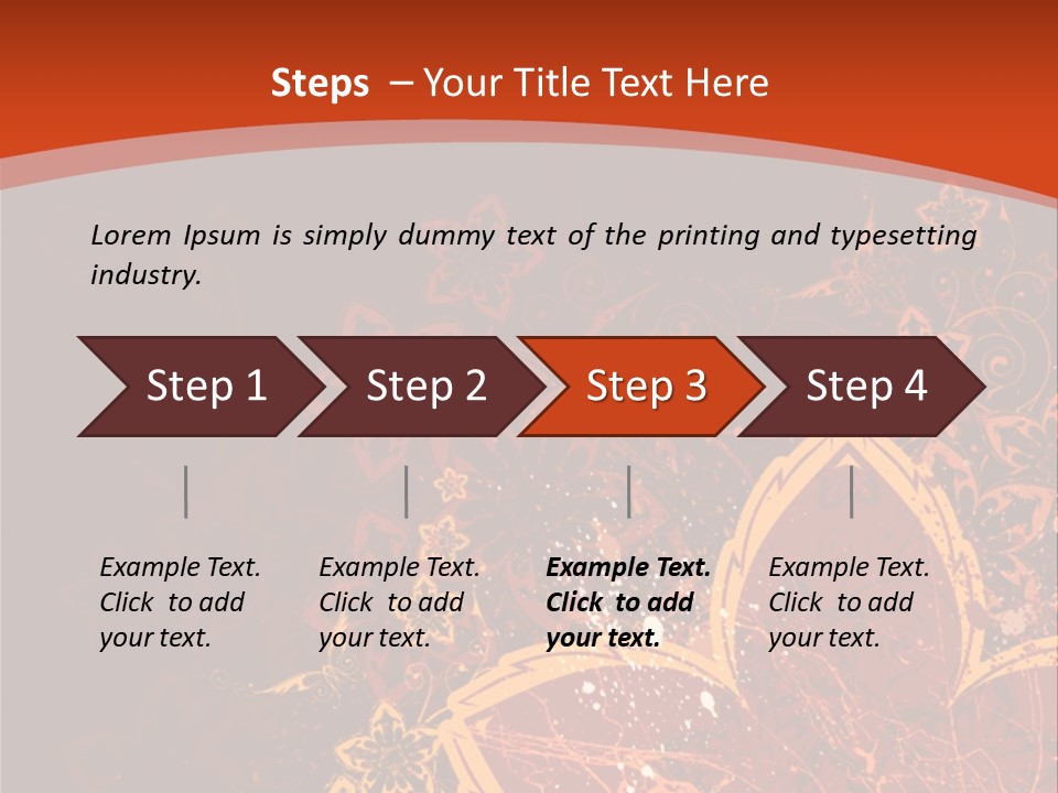 A Red And Yellow Flower Powerpoint Presentation PowerPoint Template