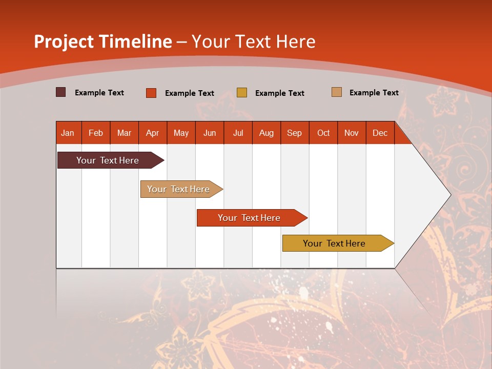 A Red And Yellow Flower Powerpoint Presentation PowerPoint Template