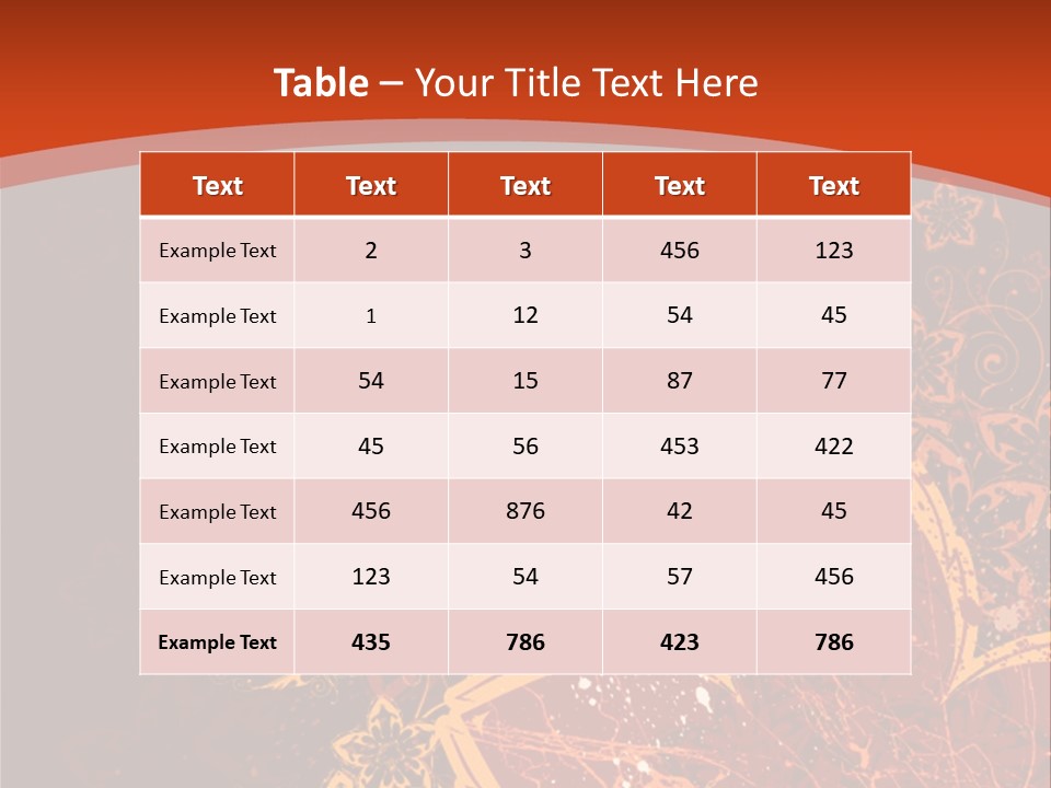 A Red And Yellow Flower Powerpoint Presentation PowerPoint Template