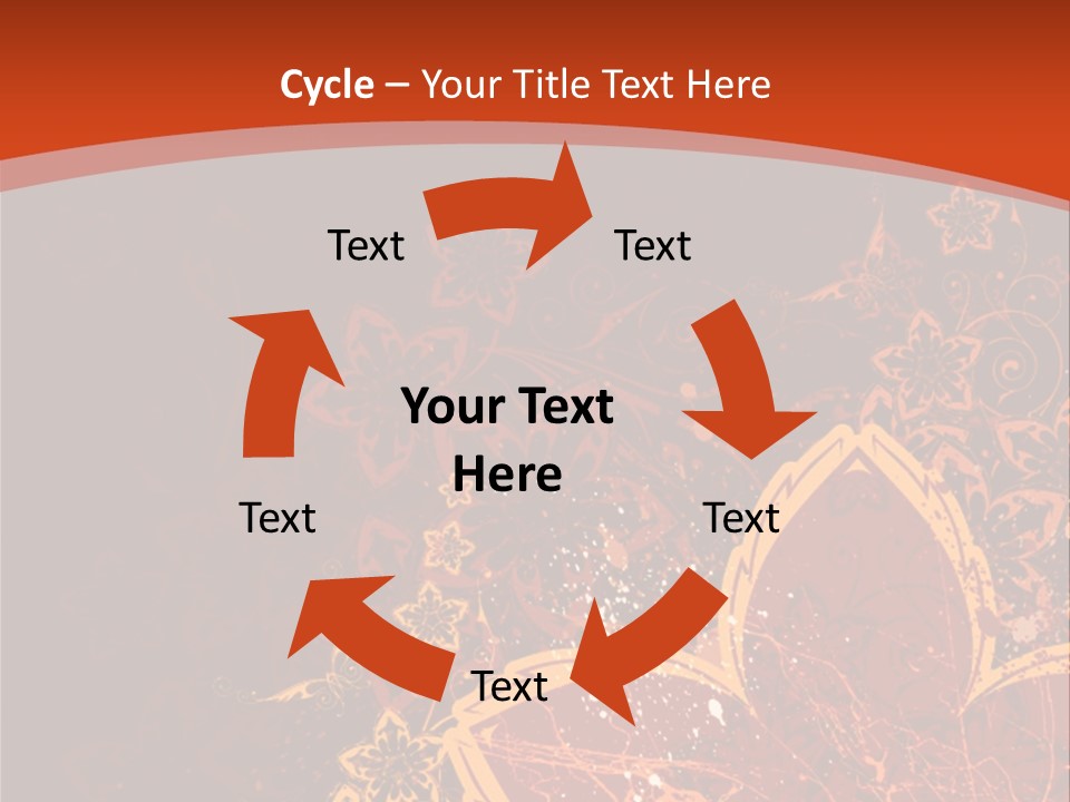 A Red And Yellow Flower Powerpoint Presentation PowerPoint Template