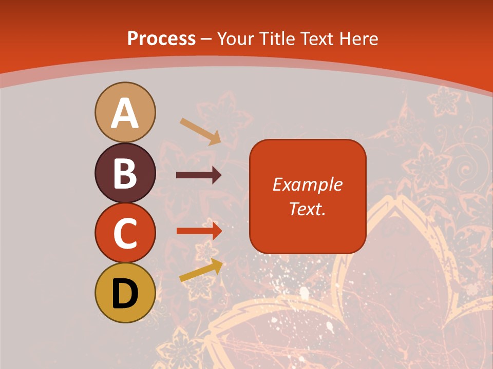 A Red And Yellow Flower Powerpoint Presentation PowerPoint Template