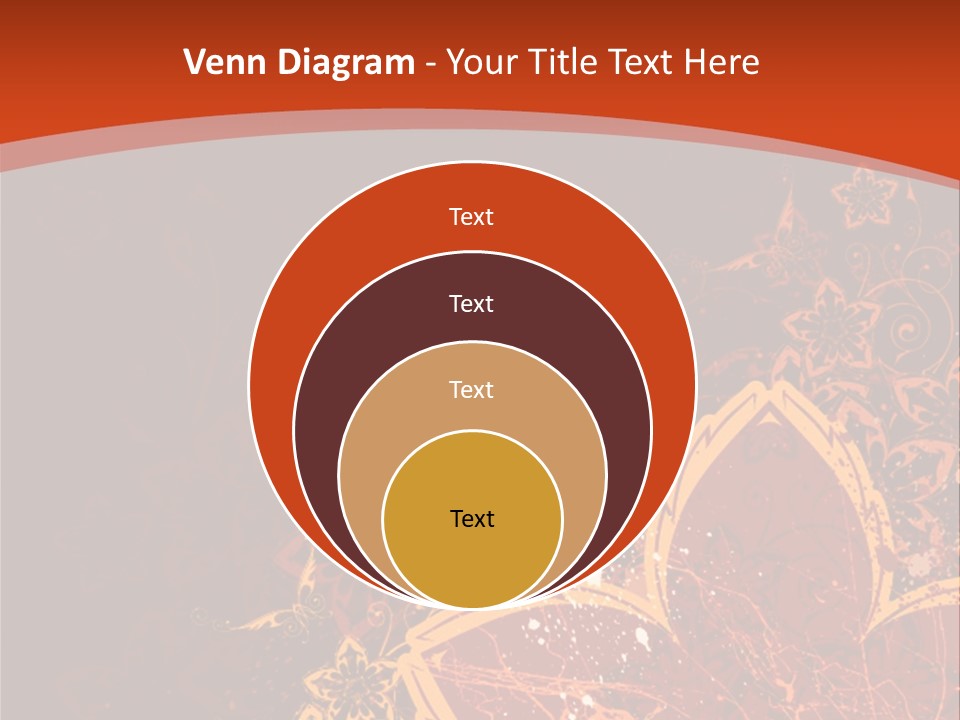 A Red And Yellow Flower Powerpoint Presentation PowerPoint Template