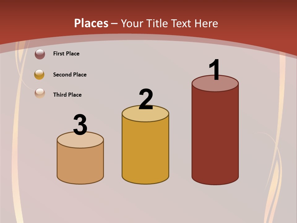 A Red Background With Gold Swirls On It PowerPoint Template