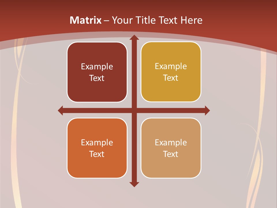 A Red Background With Gold Swirls On It PowerPoint Template