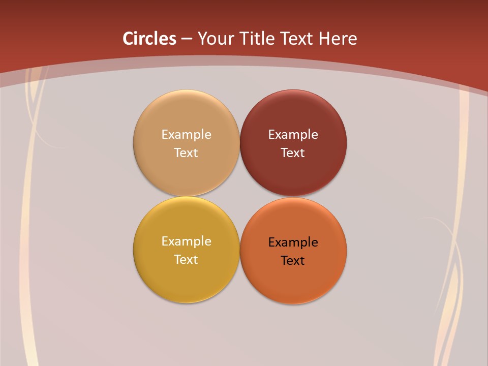 A Red Background With Gold Swirls On It PowerPoint Template