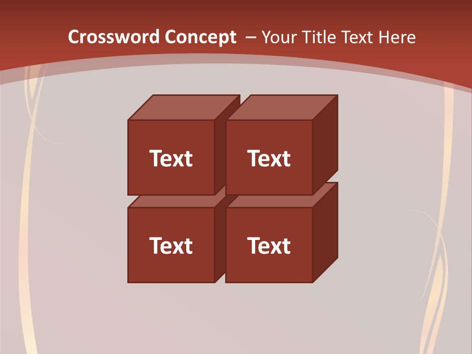 A Red Background With Gold Swirls On It PowerPoint Template