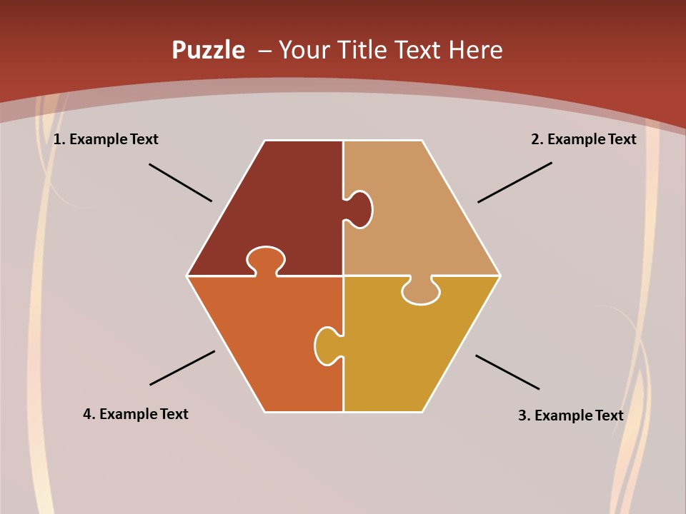 A Red Background With Gold Swirls On It PowerPoint Template