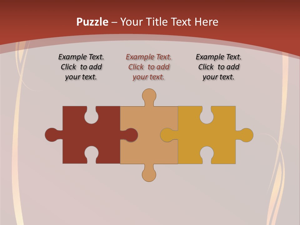 A Red Background With Gold Swirls On It PowerPoint Template