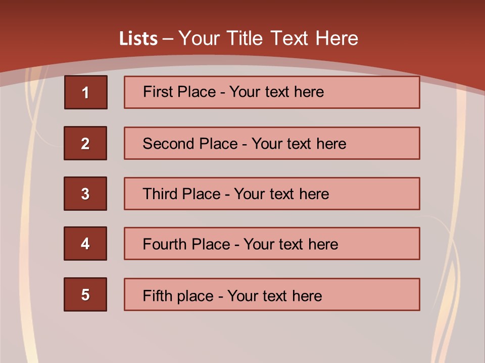 A Red Background With Gold Swirls On It PowerPoint Template