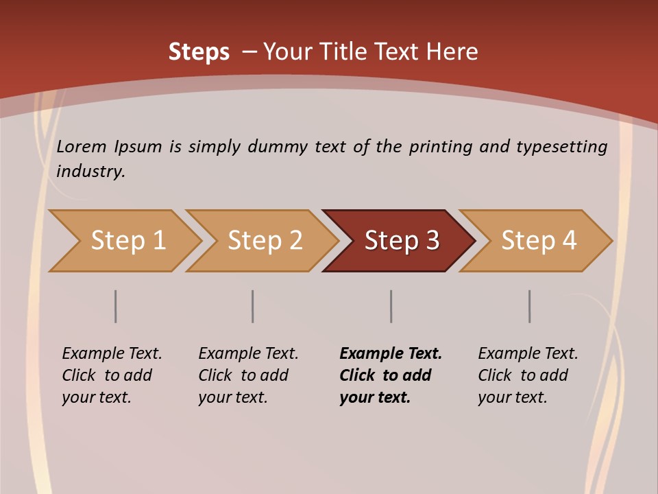 A Red Background With Gold Swirls On It PowerPoint Template
