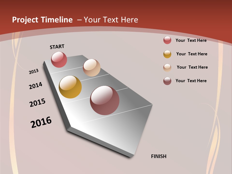 A Red Background With Gold Swirls On It PowerPoint Template