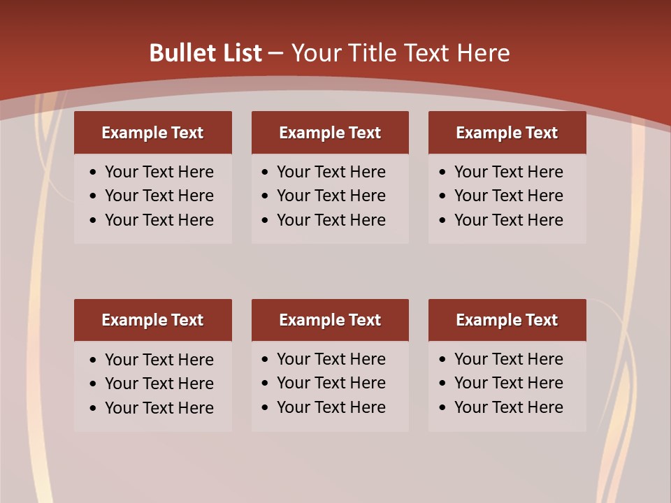 A Red Background With Gold Swirls On It PowerPoint Template