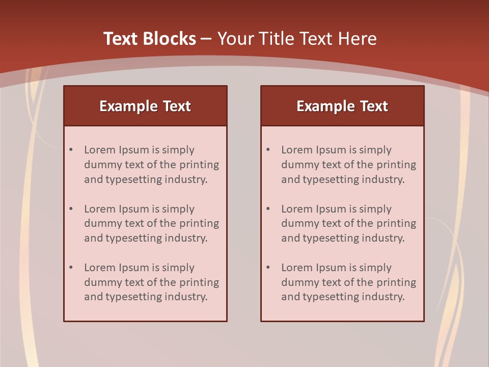 A Red Background With Gold Swirls On It PowerPoint Template