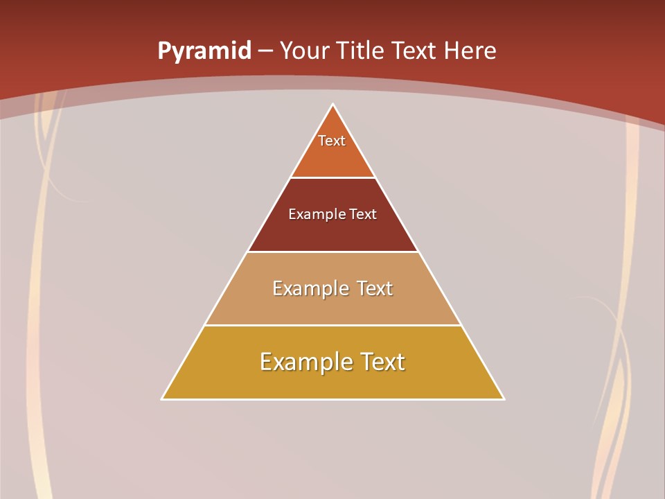 A Red Background With Gold Swirls On It PowerPoint Template