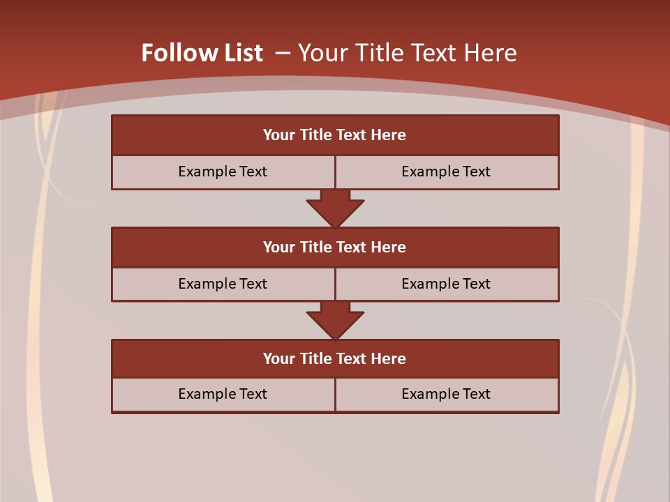 A Red Background With Gold Swirls On It PowerPoint Template