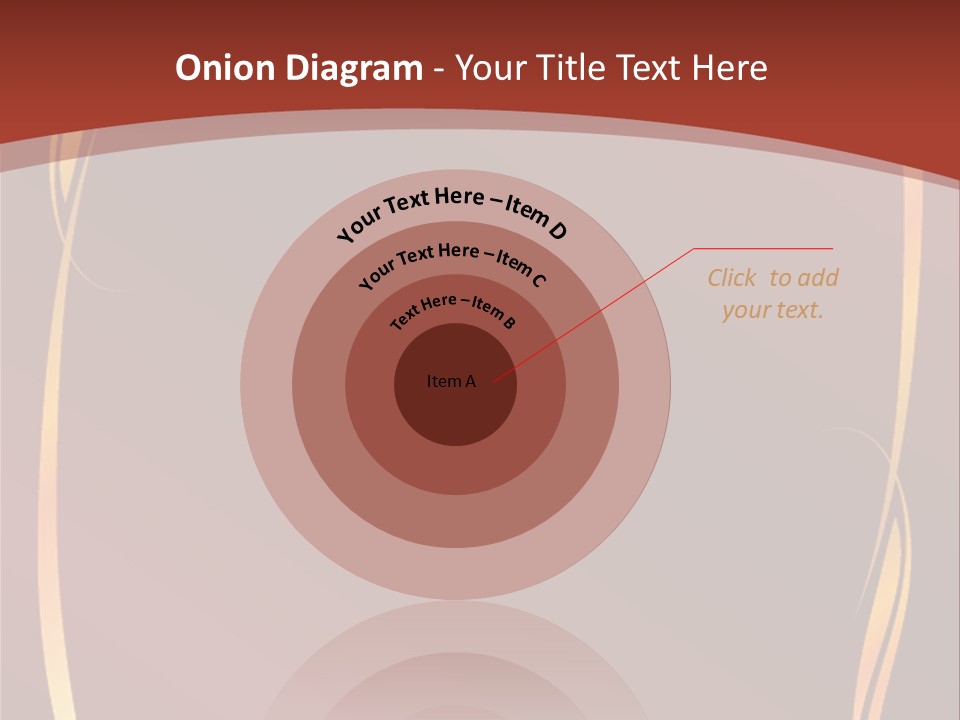 A Red Background With Gold Swirls On It PowerPoint Template