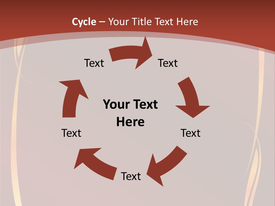 A Red Background With Gold Swirls On It PowerPoint Template