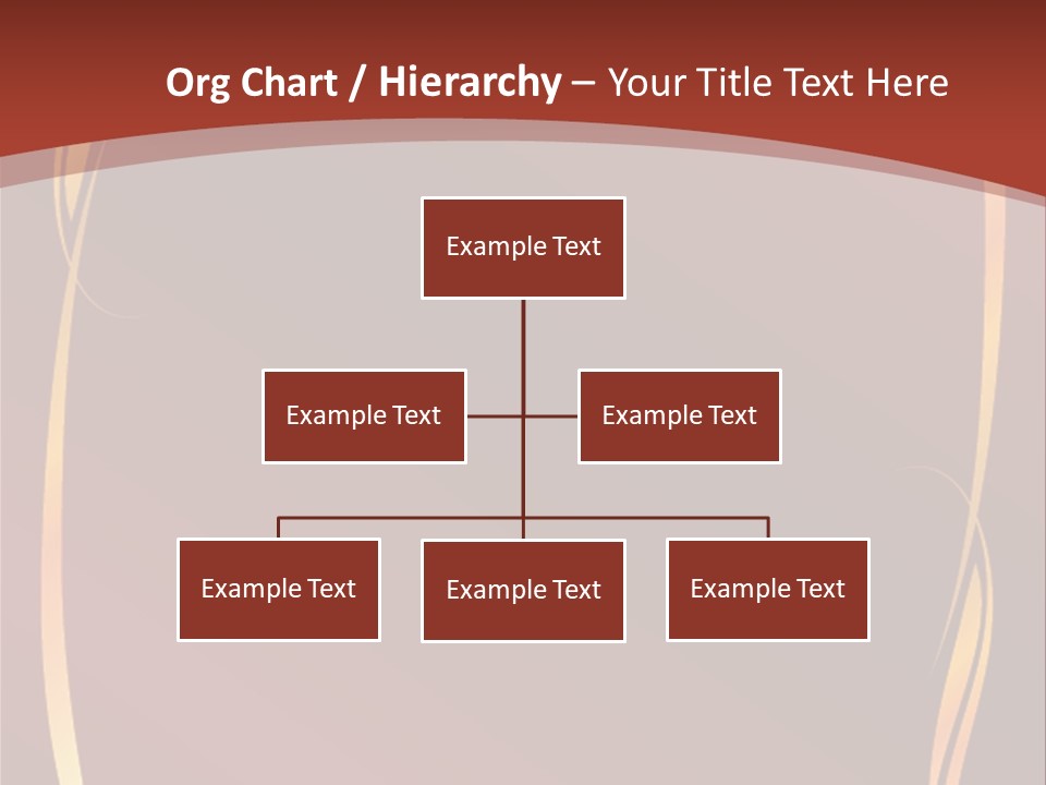 A Red Background With Gold Swirls On It PowerPoint Template